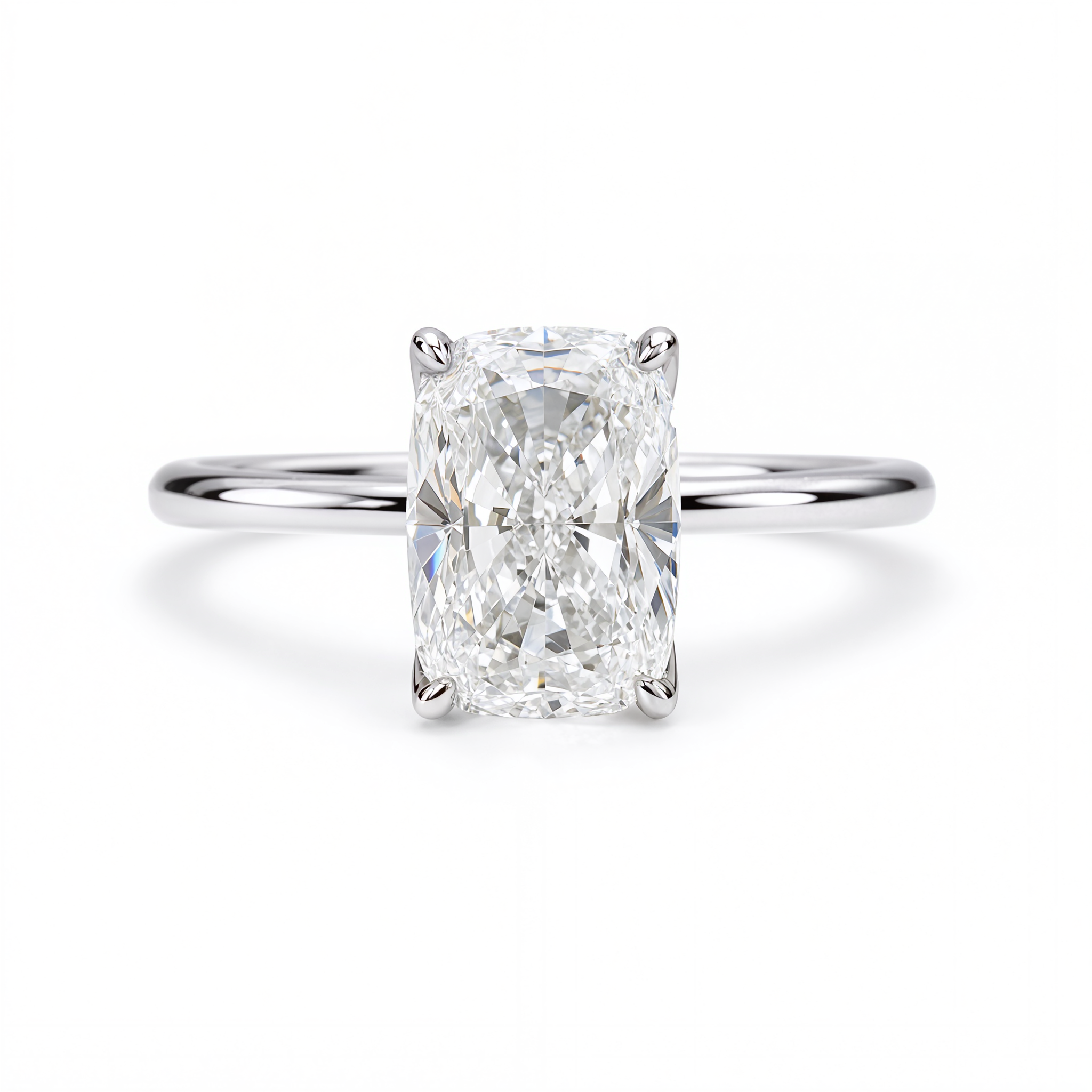 ELONGATED DIAMOND SOLITAIRE RING ( 2.04 CT)