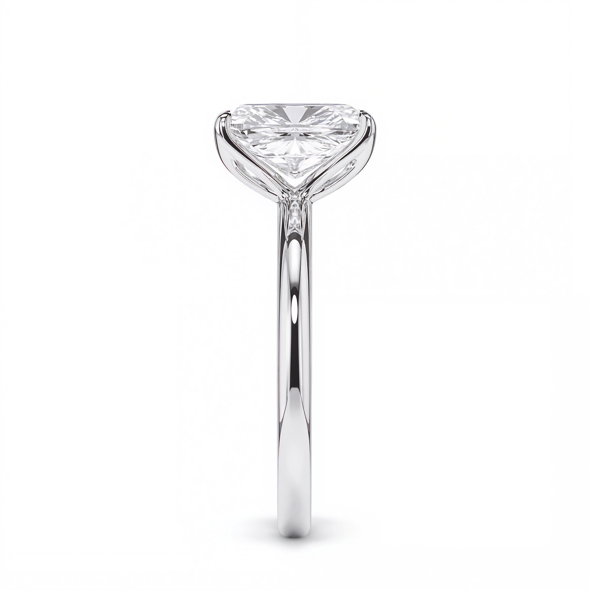 ELONGATED DIAMOND SOLITAIRE RING ( 2.04 CT)