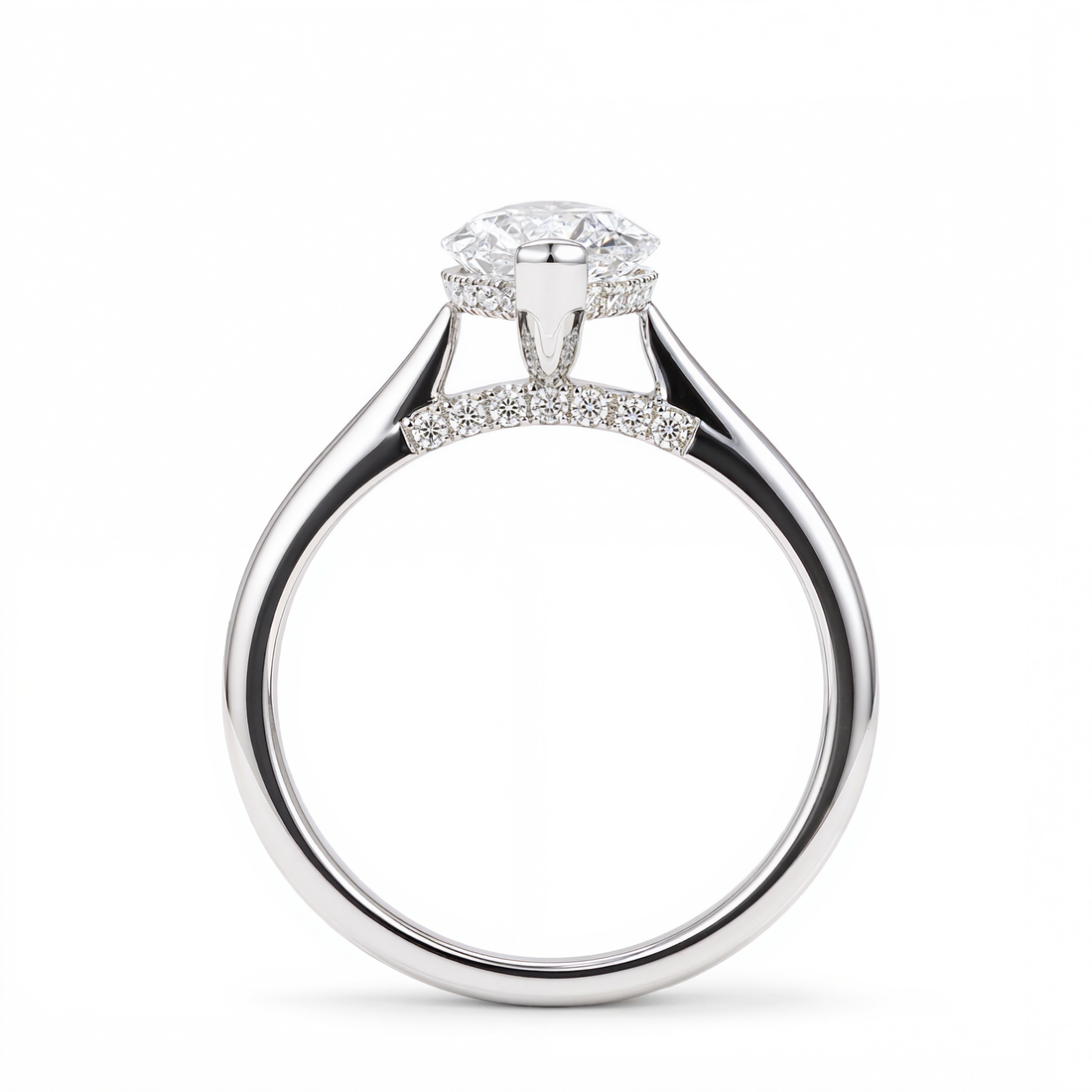 MARQUISE DIAMOND WITH HIDDEN PAVE RING ( 2 CT)