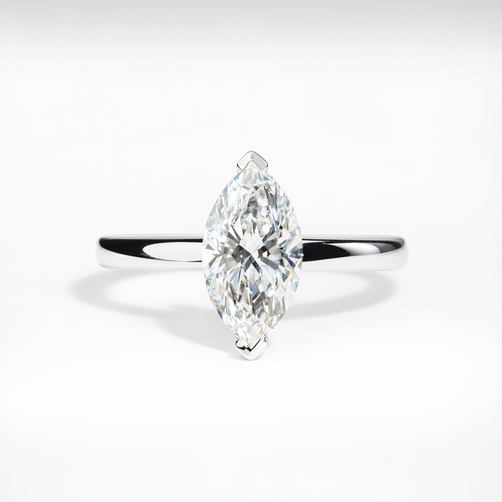 MARQUISE WITH HIDDEN HALO PAVE DIAMOND RING