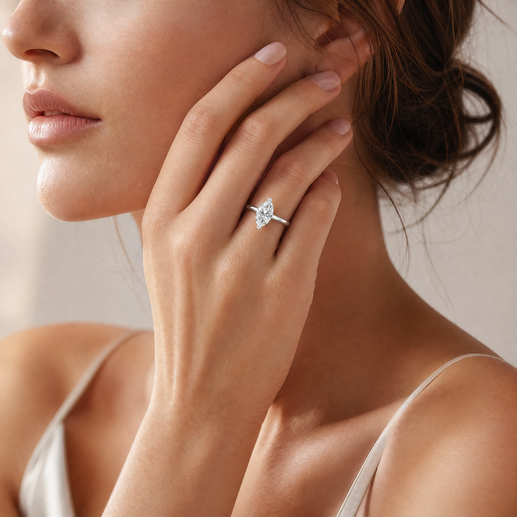 MARQUISE WITH HIDDEN HALO PAVE DIAMOND RING