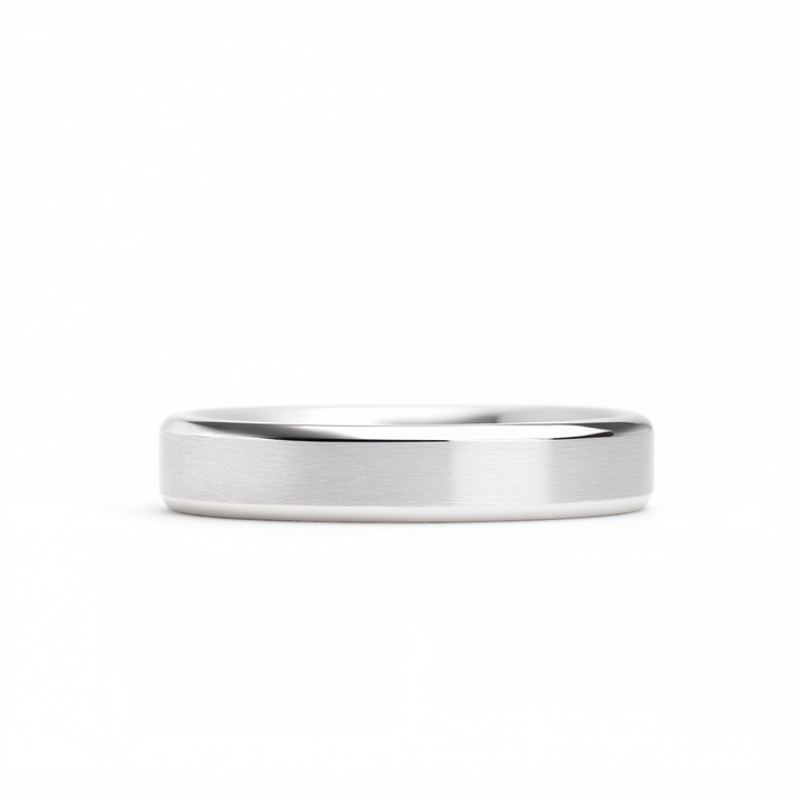 CLASSIC BRUSHED MATTE EDGES MALE WEDDING BAND