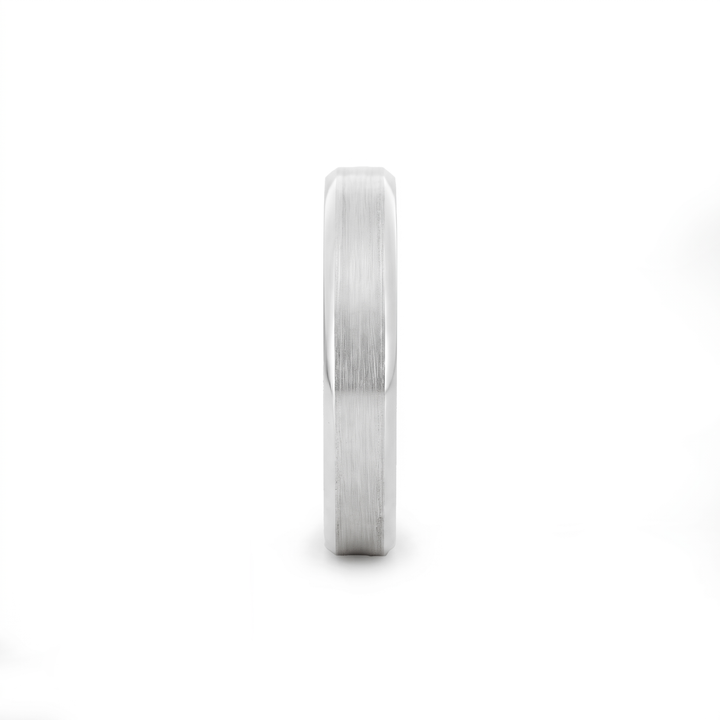 CLASSIC BRUSHED MATTE EDGES MALE WEDDING BAND