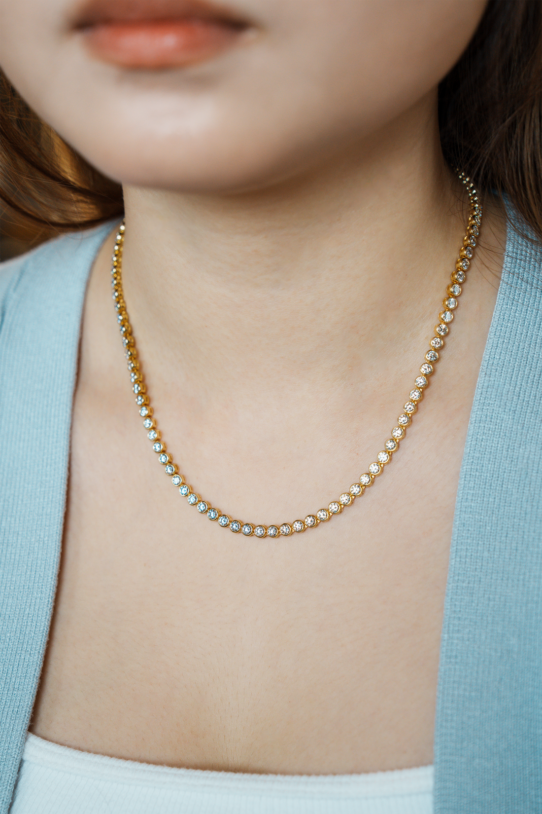 ETERNA FULL ROUND DIAMOND NECKLACE