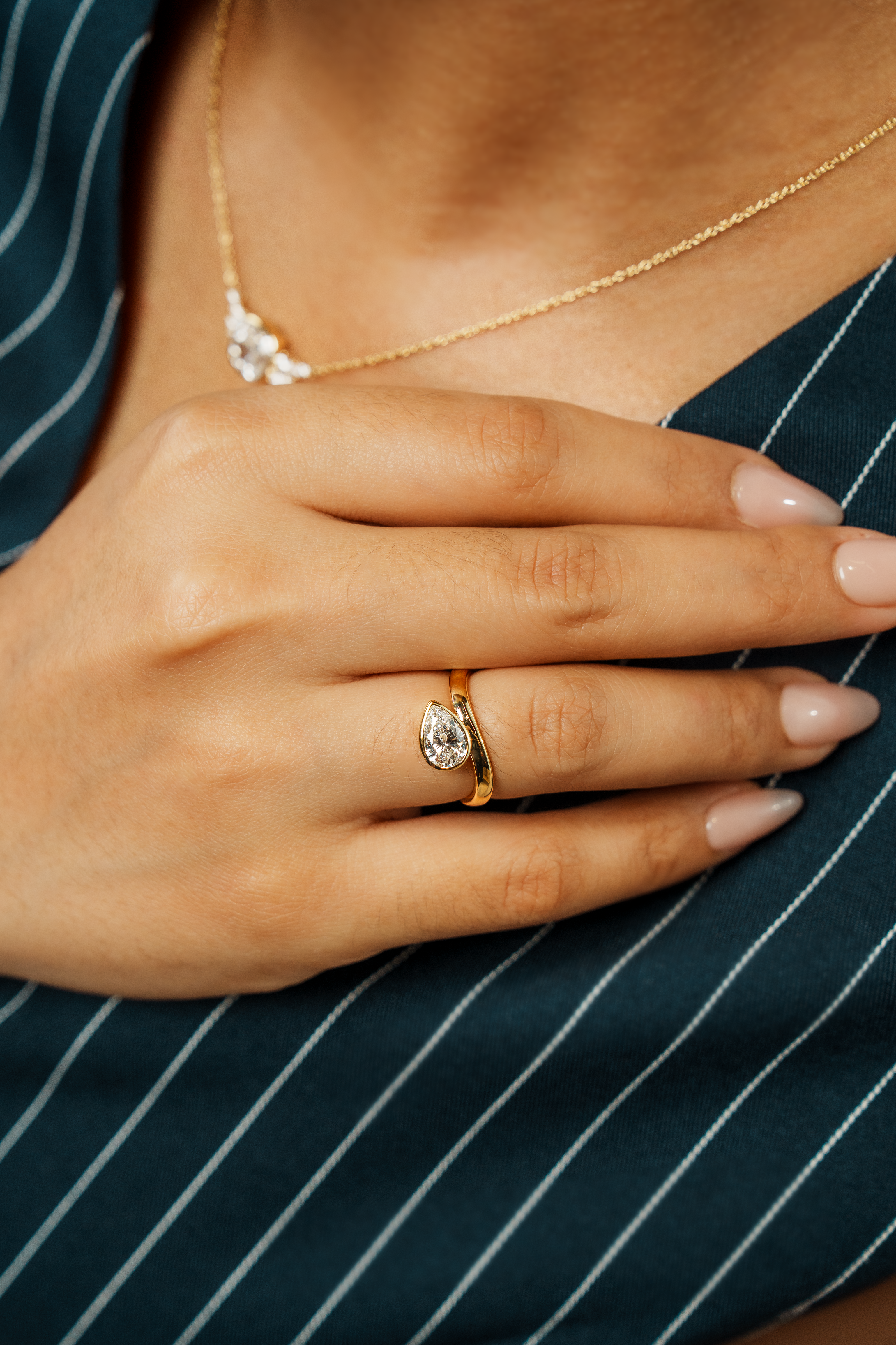 VIRELLE PEAR DIAMOND RING ( 1.22CT)