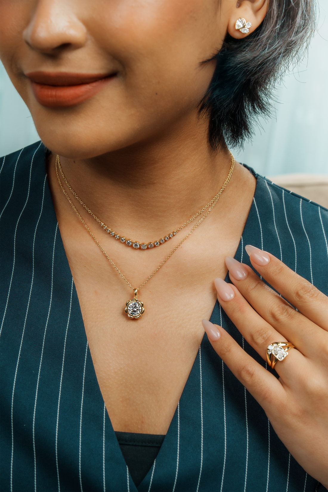 CLARA ROUND SOLITAIRE NECKLACE ( 2.25CT)