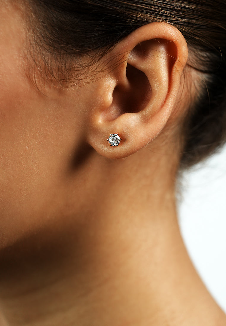 Round Diamond Stud Earring - 0.35ct in Yellow Gold