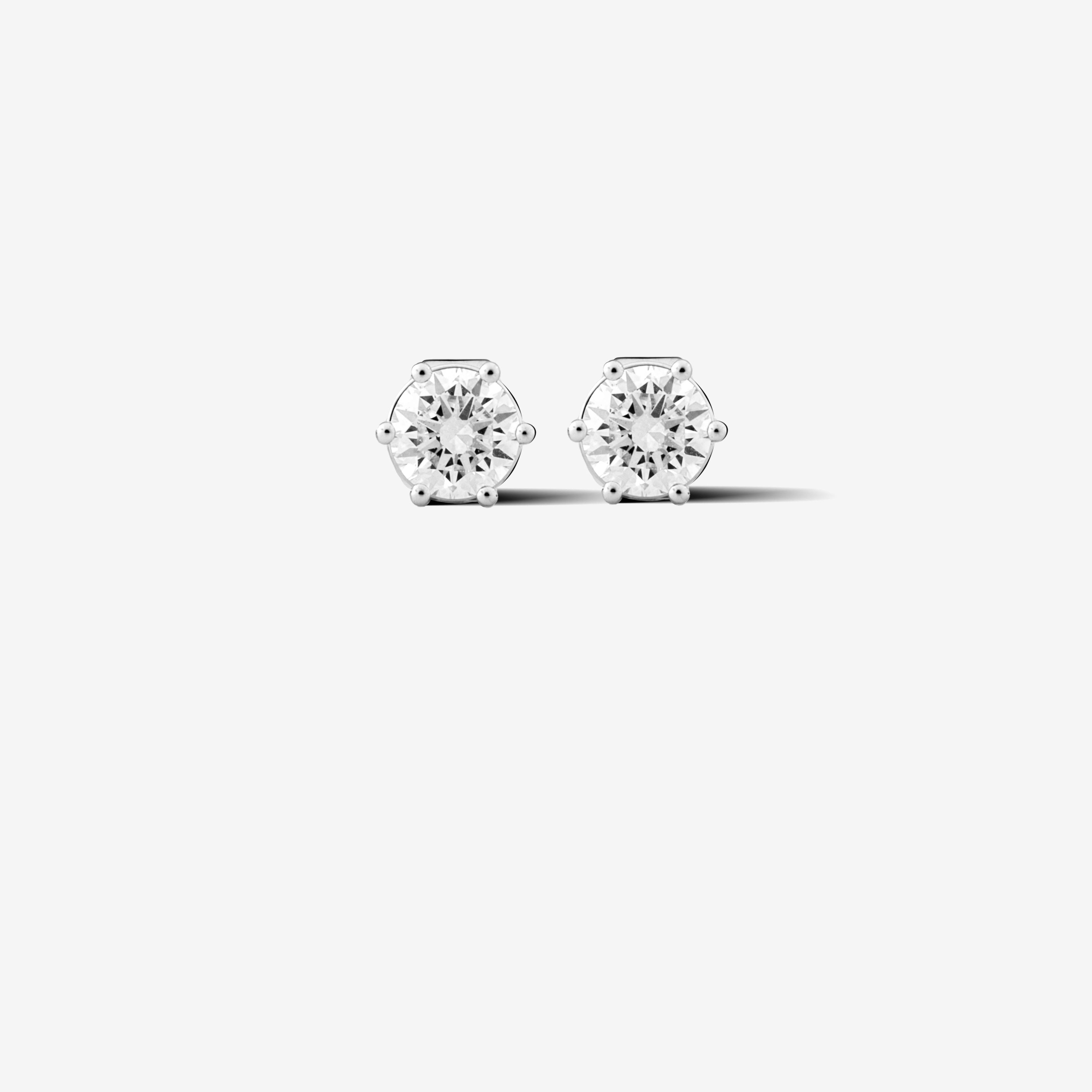 Round Diamond Stud Earring - 0.4ct in White Gold