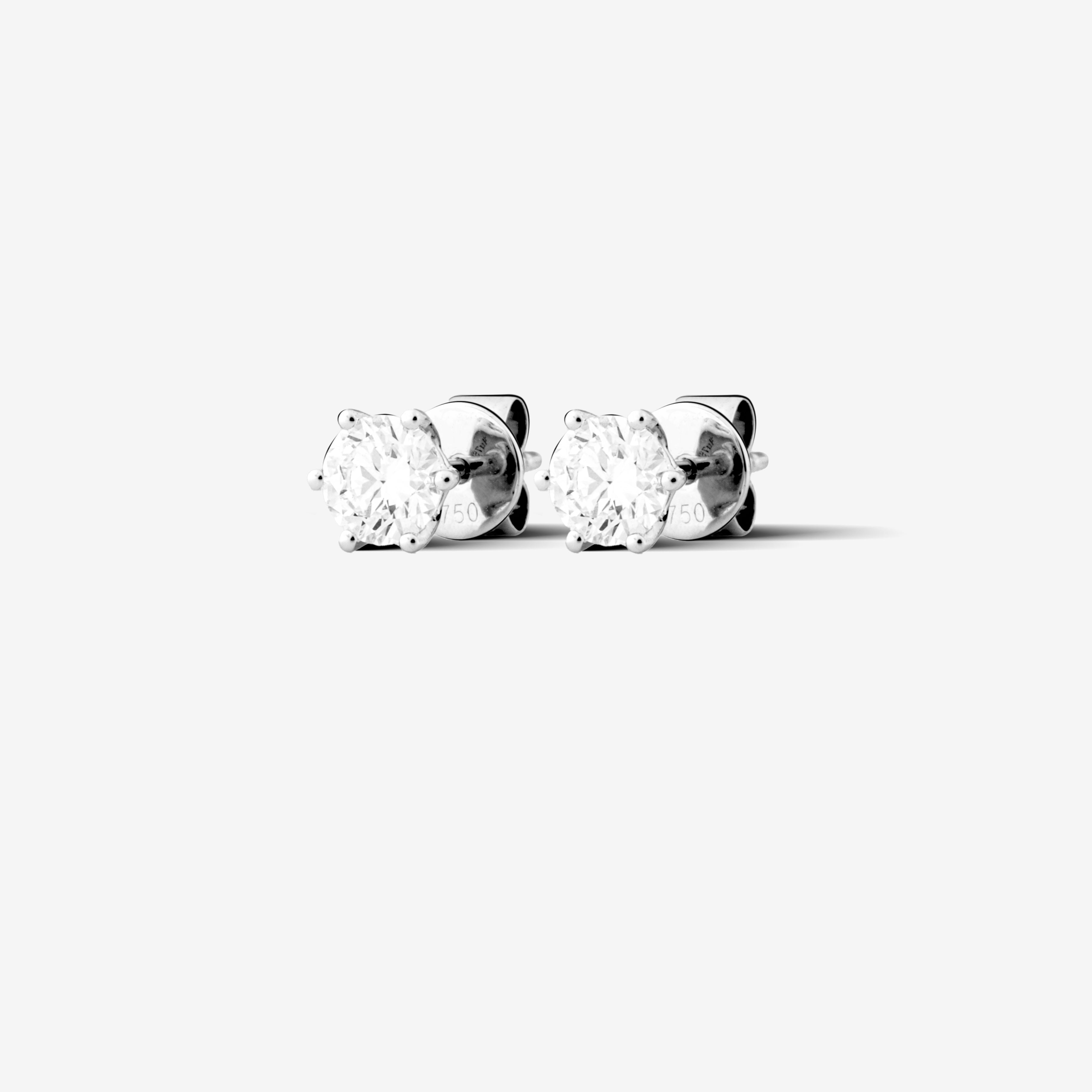 Round Diamond Stud Earring - 0.4ct in White Gold
