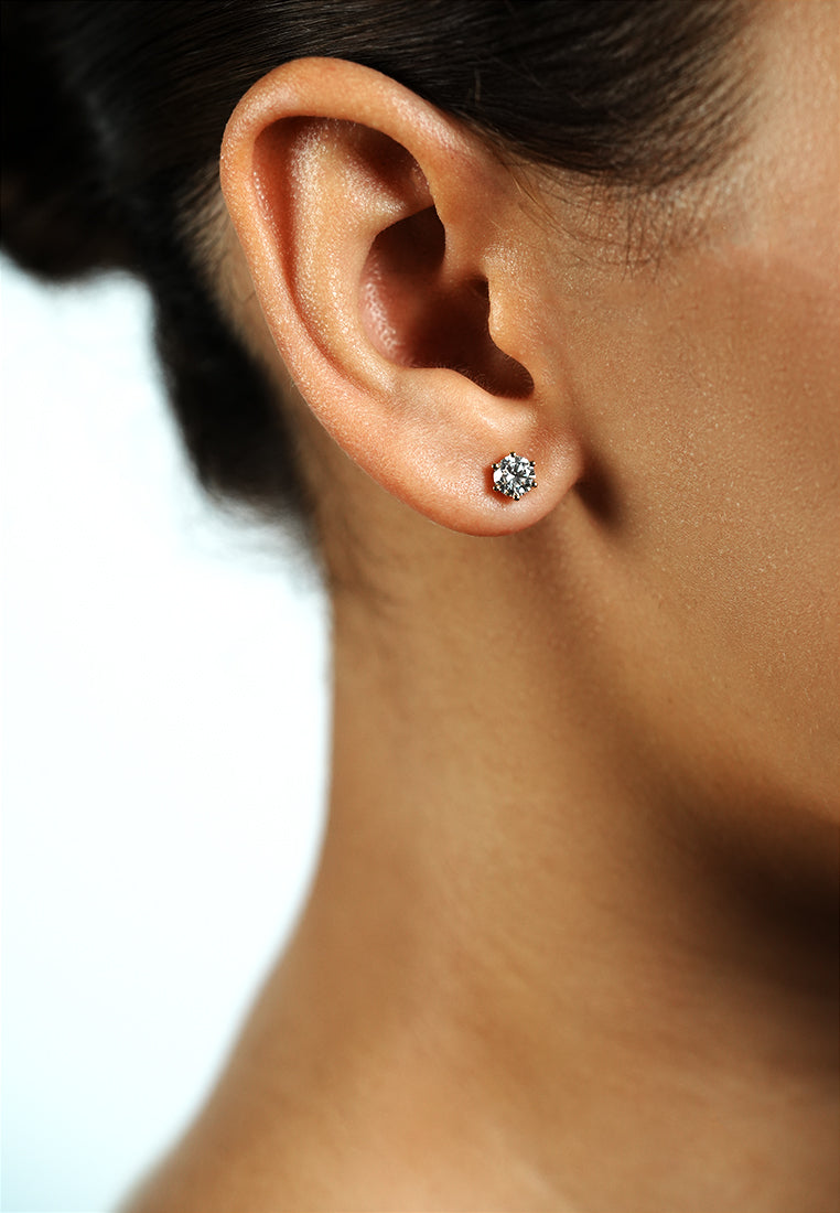 Round Diamond Stud Earring – 0.4ct in Yellow Gold