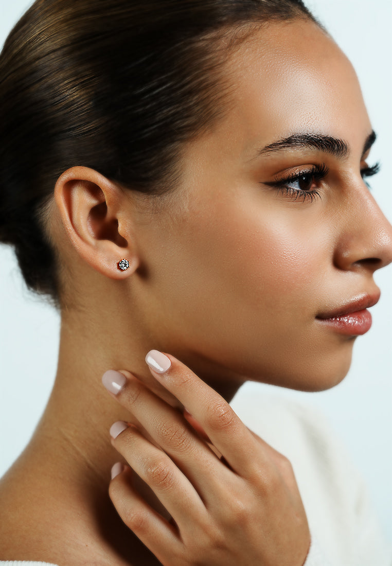 Round Diamond Stud Earring – 0.4ct in Yellow Gold