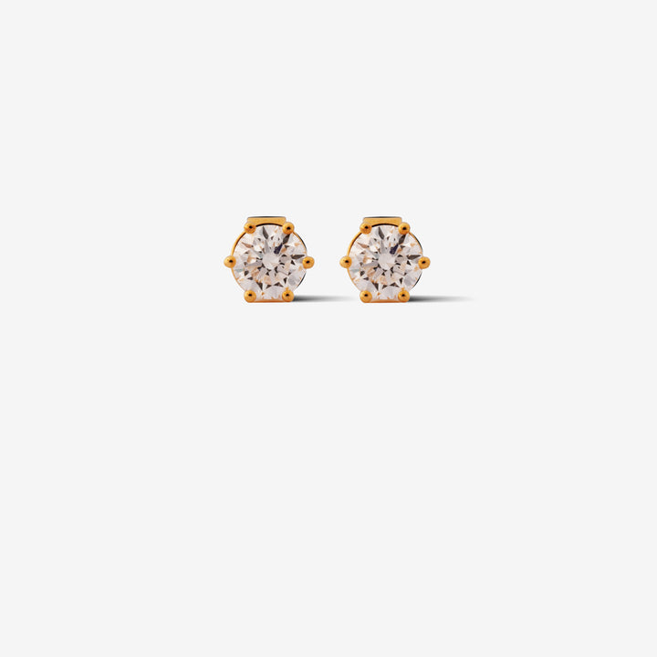 Round Diamond Stud Earring – 0.4ct in Yellow Gold