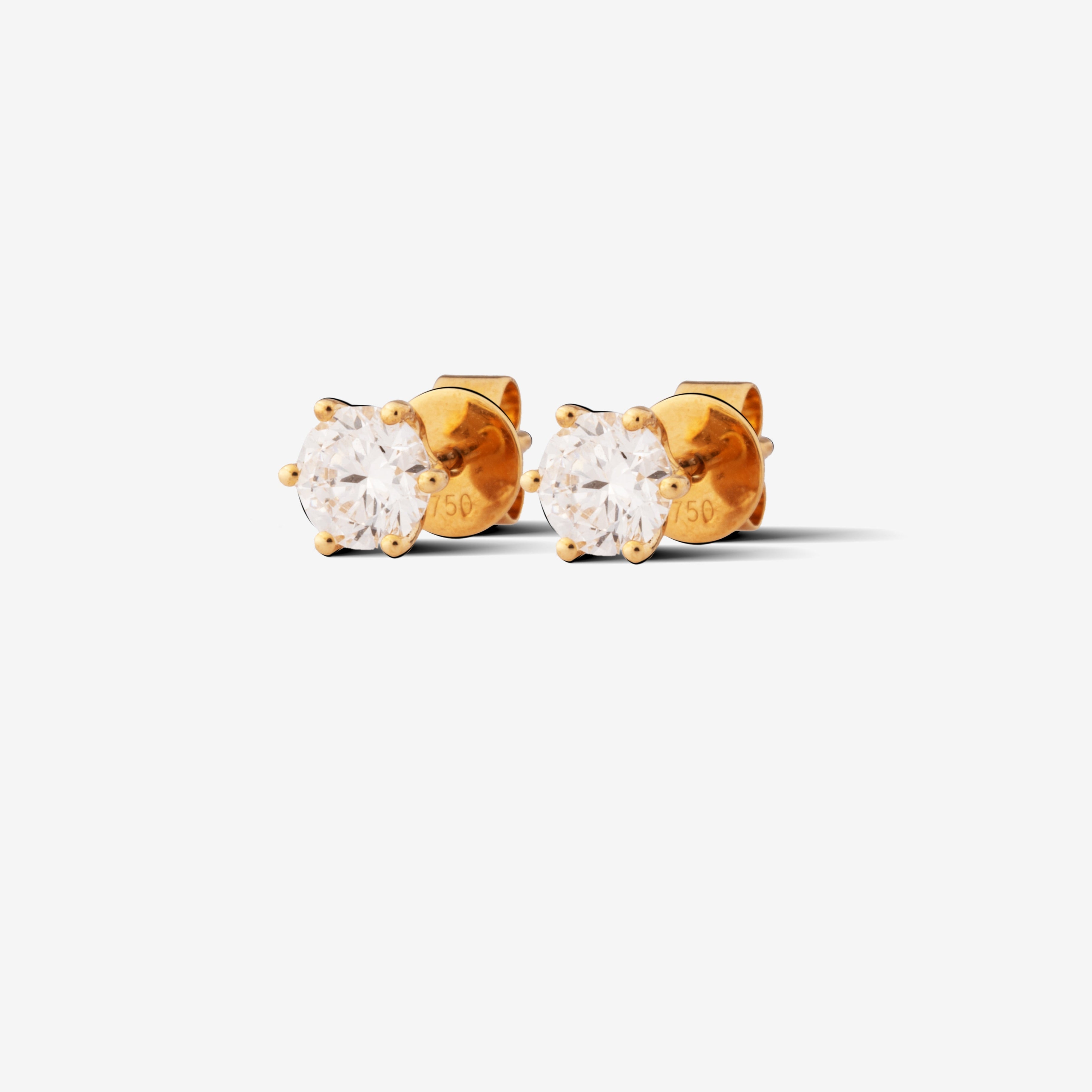 Round Diamond Stud Earring – 0.4ct in Yellow Gold