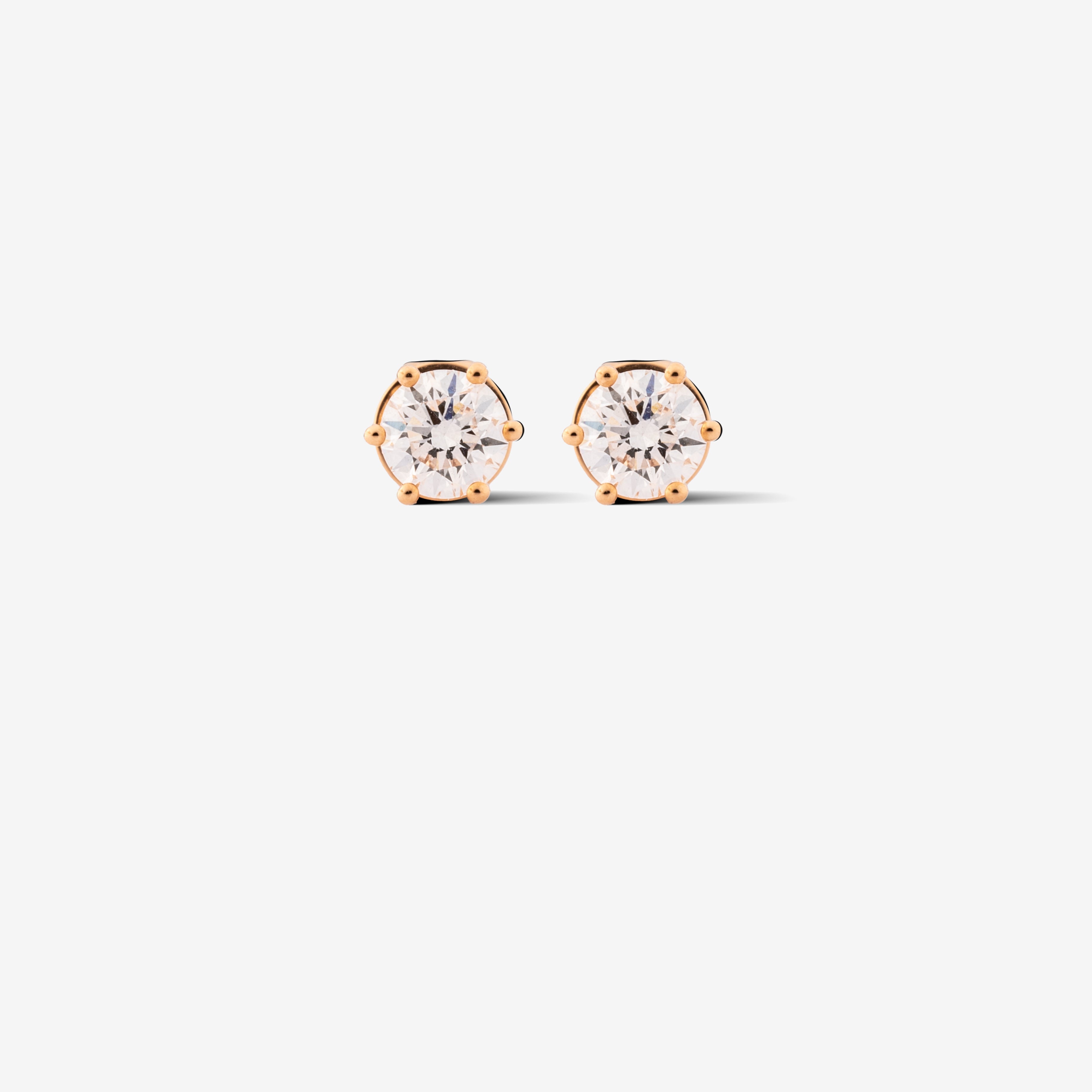 Round Diamond Stud Earring – 0.35ct in Rose Gold