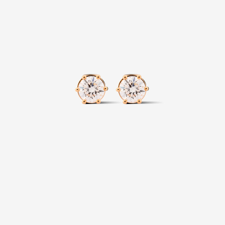 Round Diamond Stud Earring – 0.35ct in Rose Gold