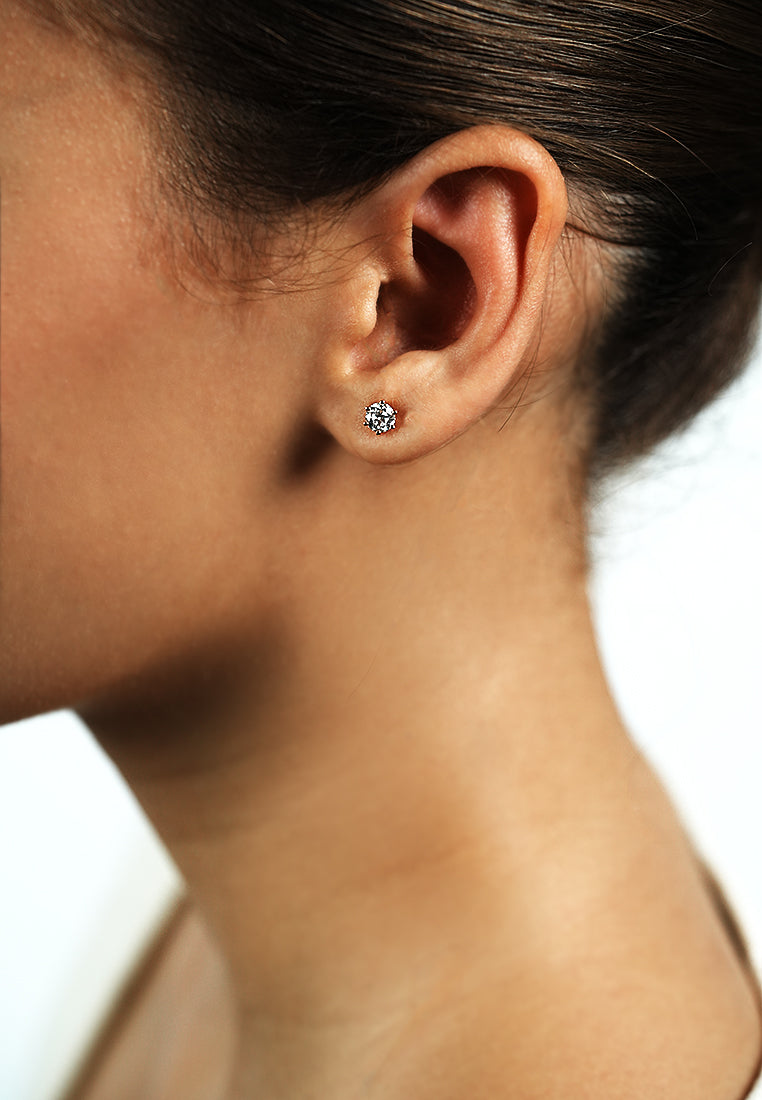 Round Diamond Stud Earring – 0.4ct in Rose Gold