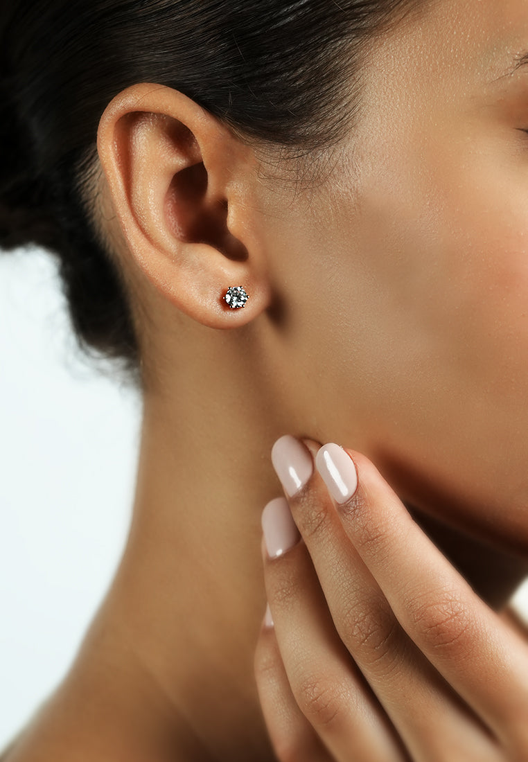 Round Diamond Stud Earring – 0.4ct in Rose Gold