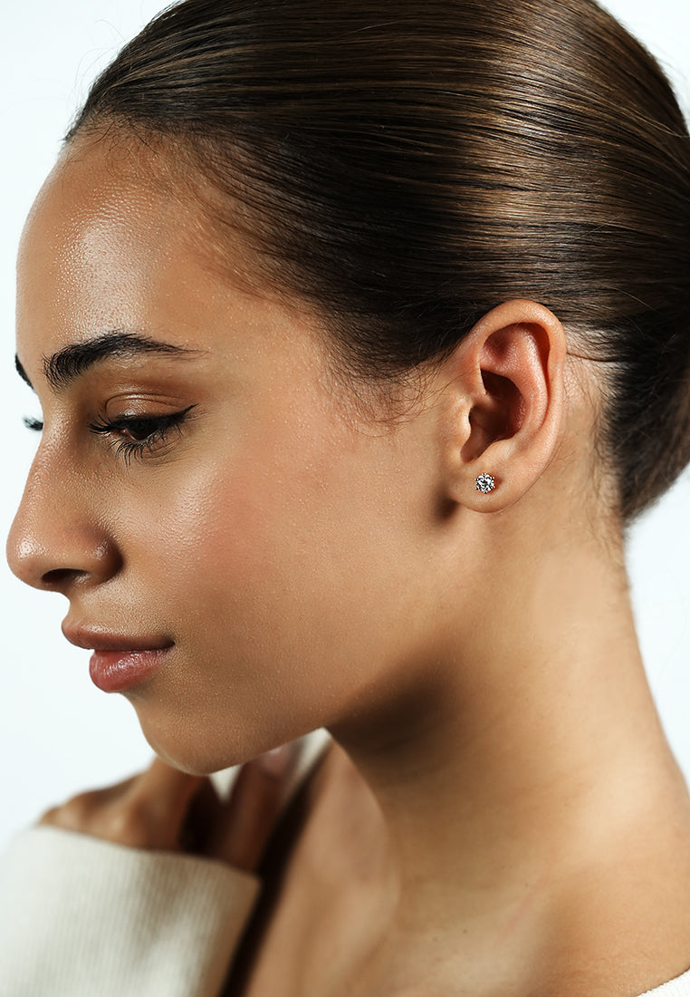 Round Diamond Stud Earring – 0.4ct in Rose Gold