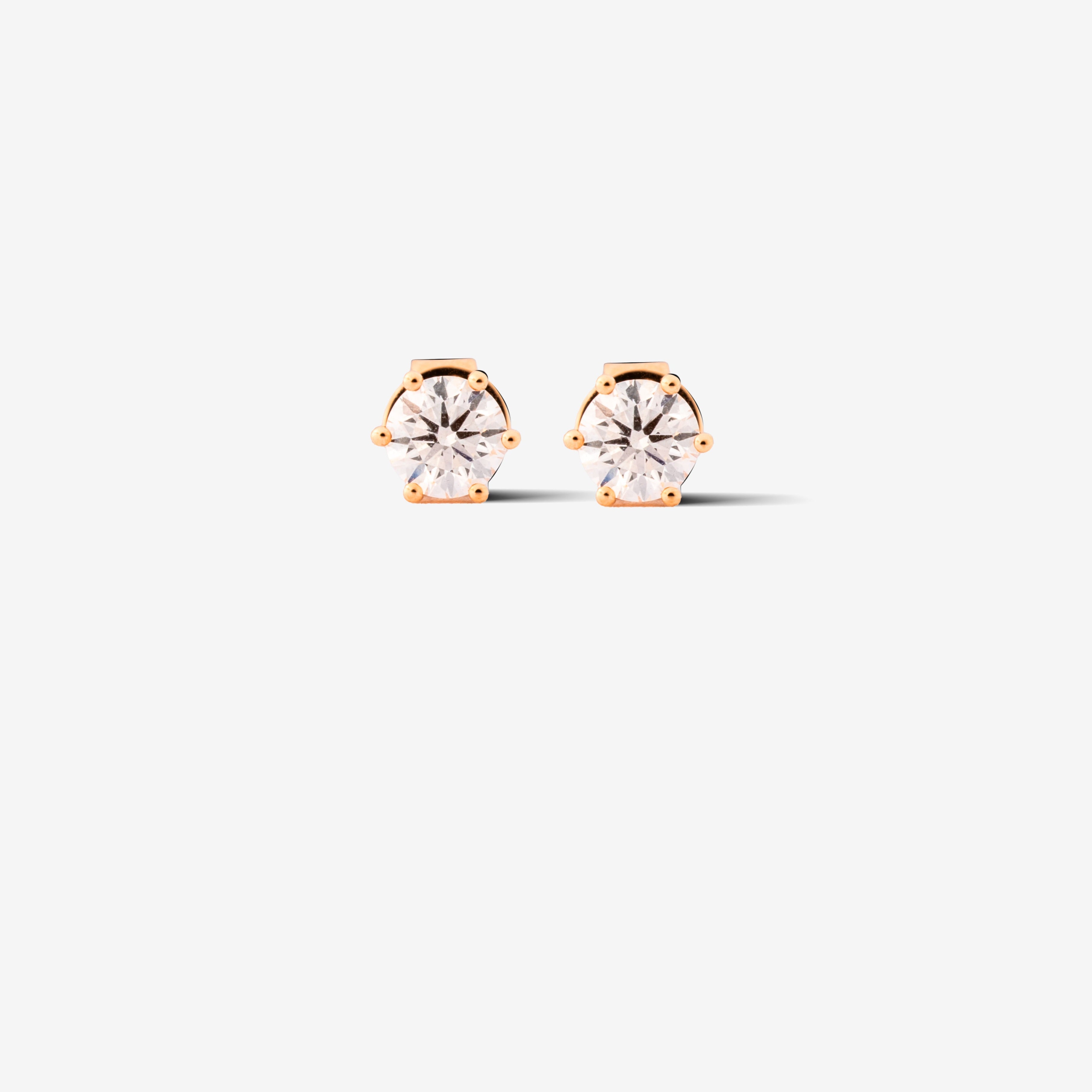 Round Diamond Stud Earring – 0.4ct in Rose Gold