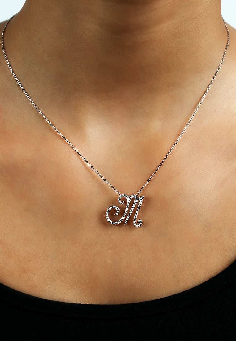 Pavé Initial Pendant – M