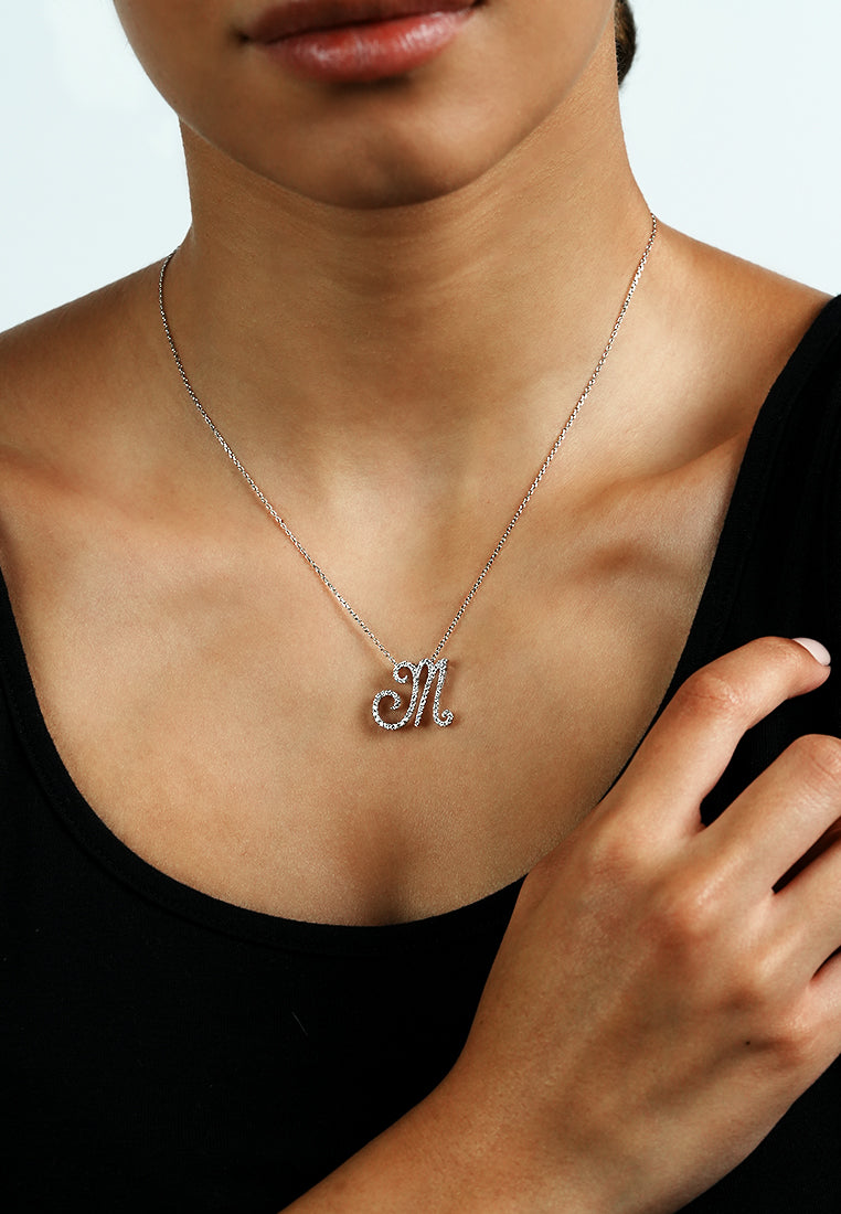 Pavé Initial Pendant – M