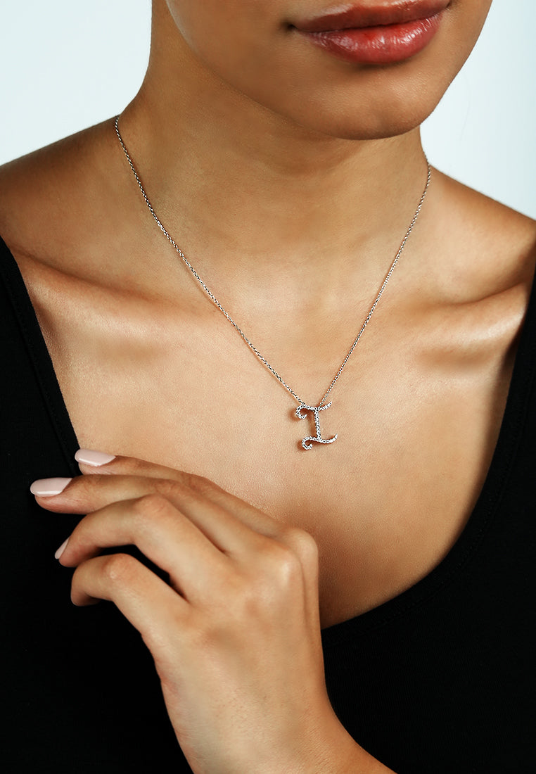 Pavé Initial Pendant – I