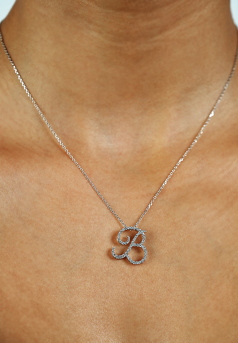 Pavé Initial Pendant – B