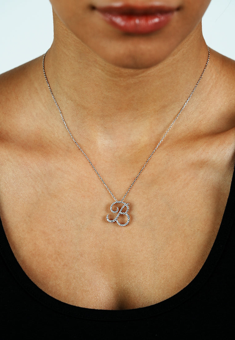 Pavé Initial Pendant – B