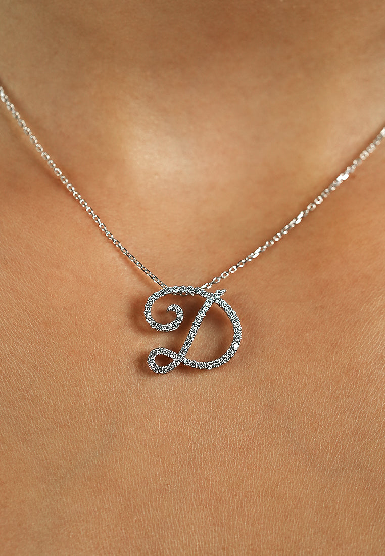 Pavé Initial Pendant – D