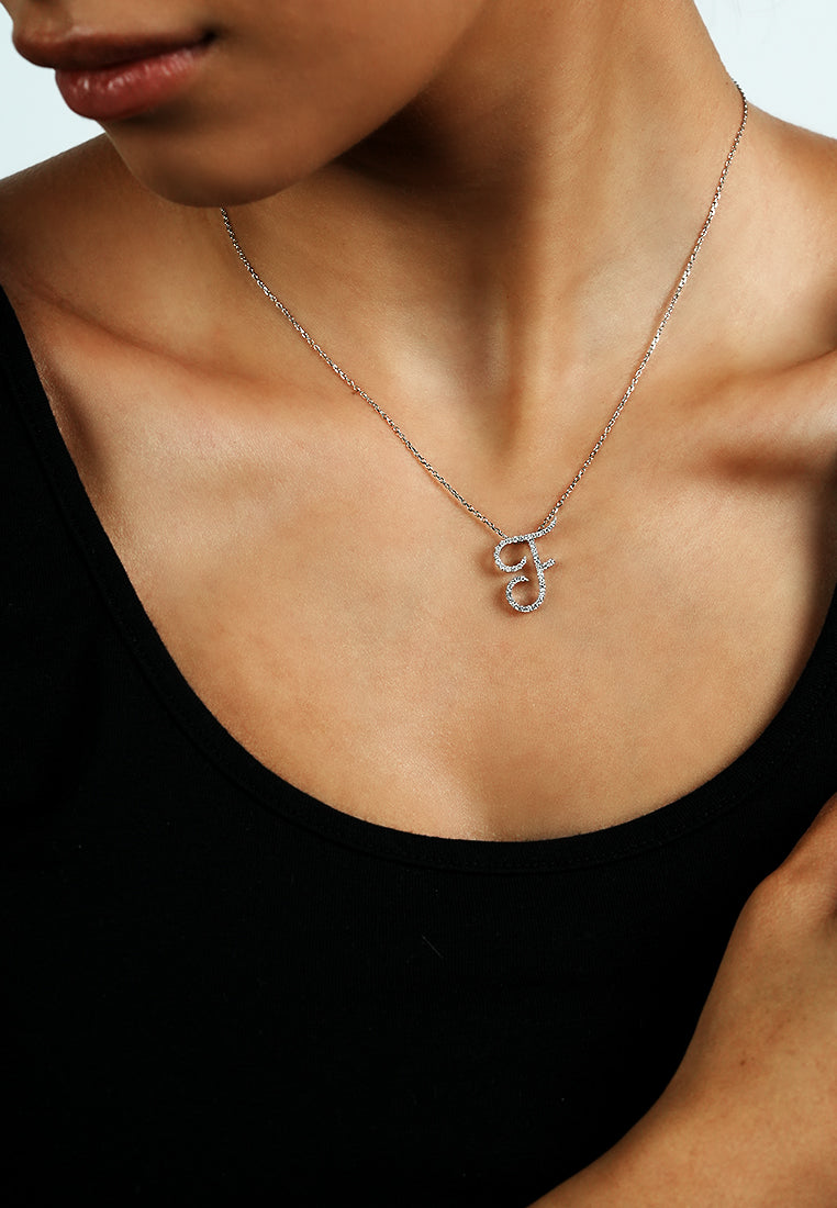 Pavé Initial Pendant – F