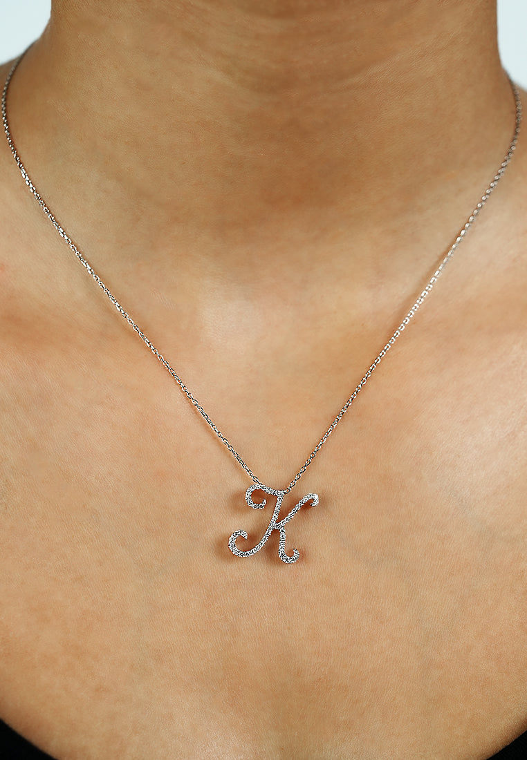 Pavé Initial Pendant – K