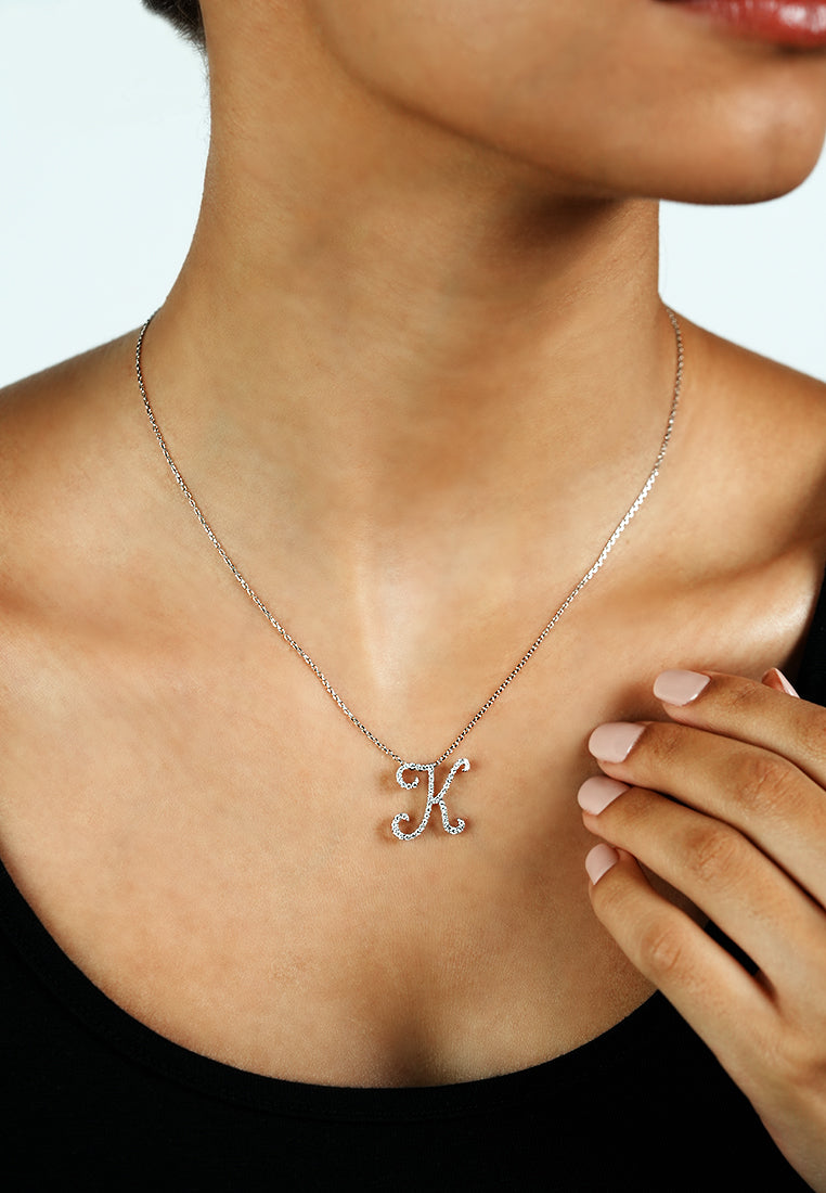 Pavé Initial Pendant – K