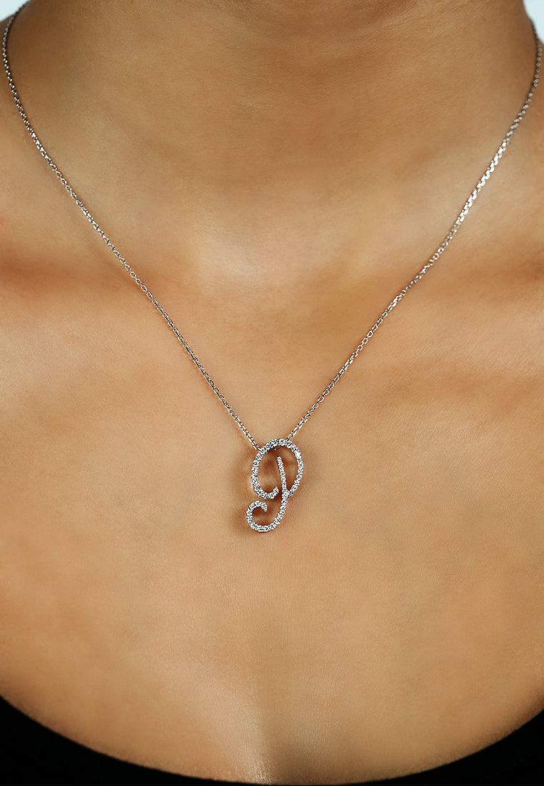 Pavé Initial Pendant – P