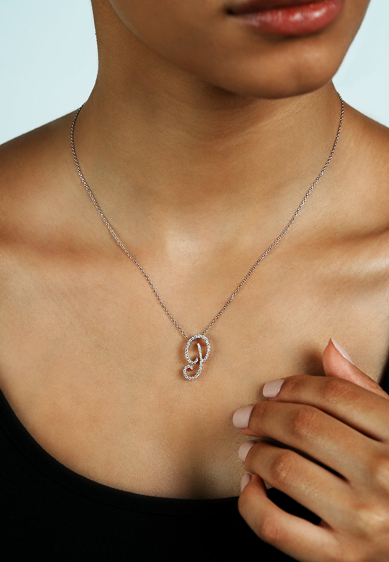 Pavé Initial Pendant – P