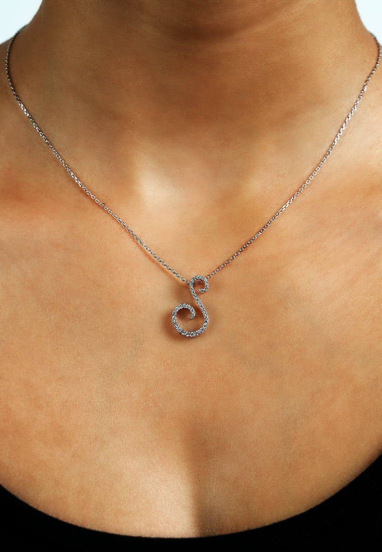 Pavé Initial Pendant – S