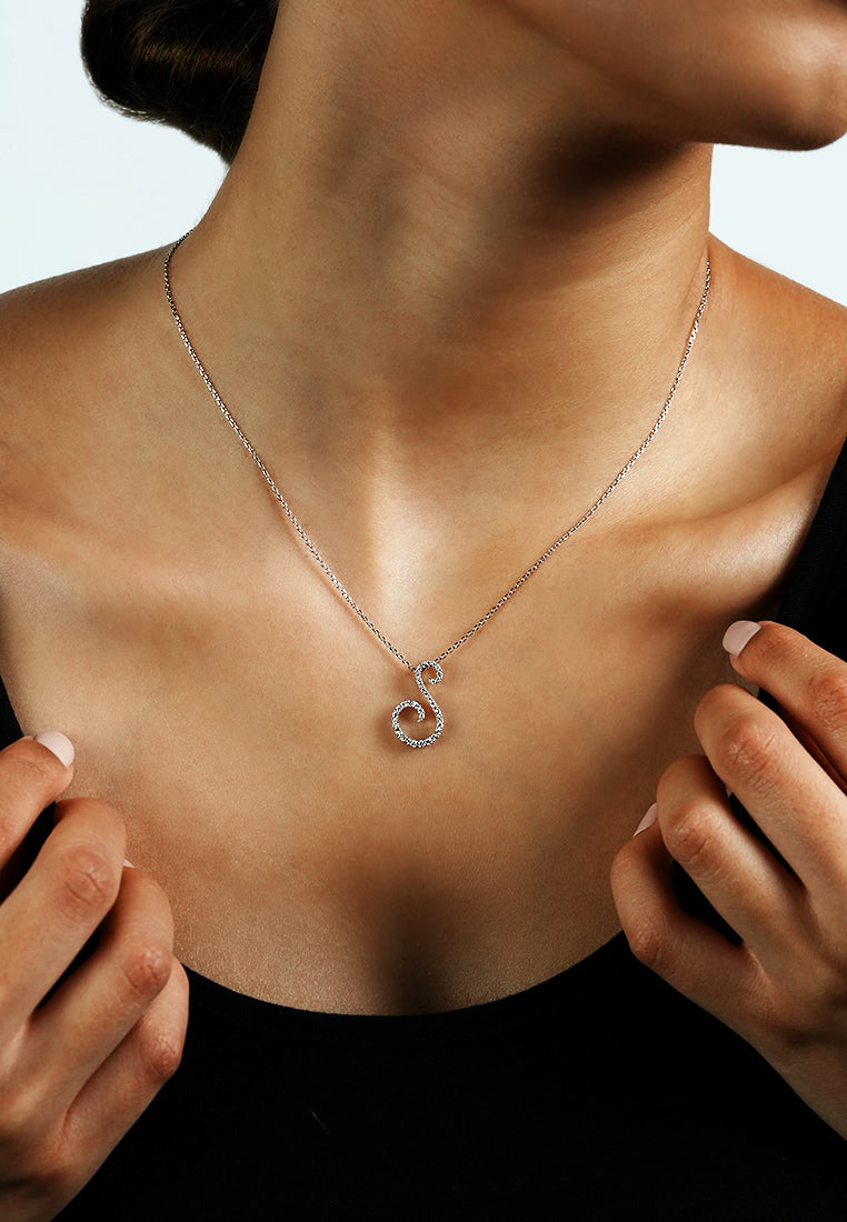 Pavé Initial Pendant – S