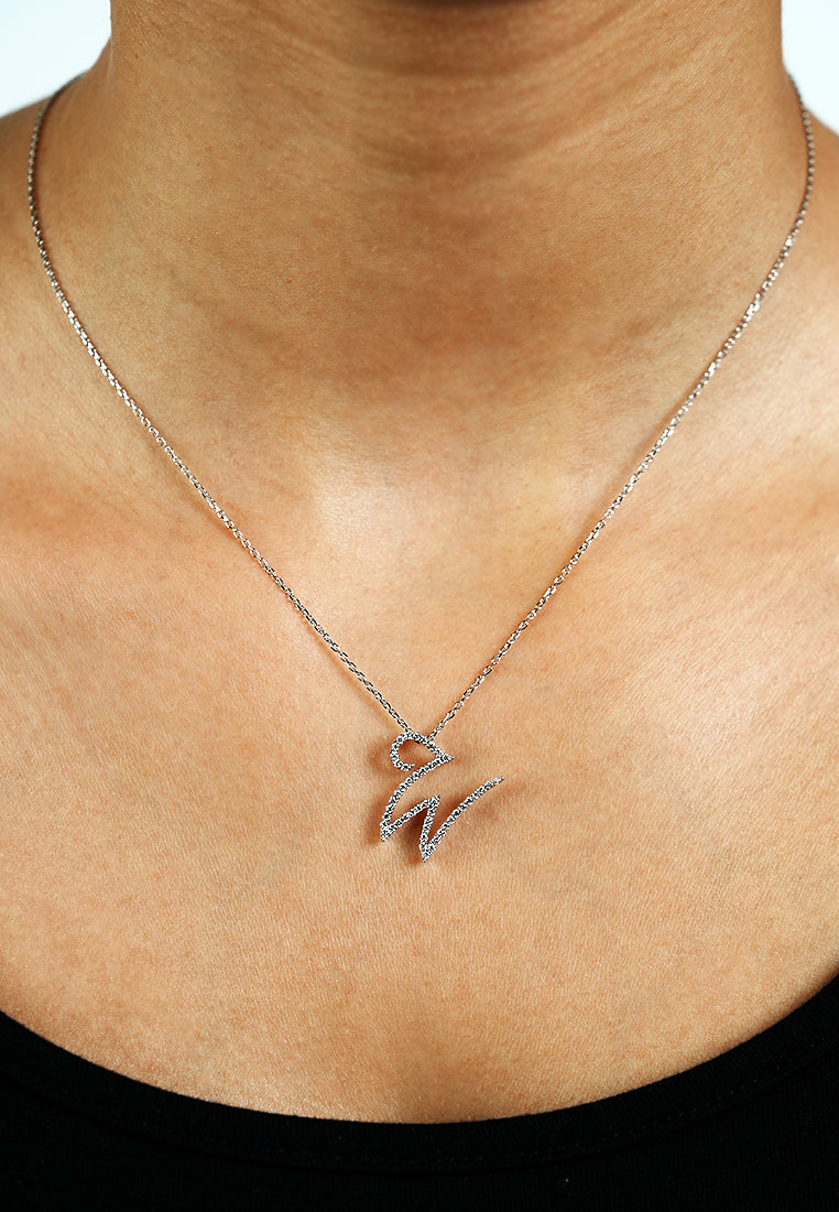 Pavé Initial Pendant – W