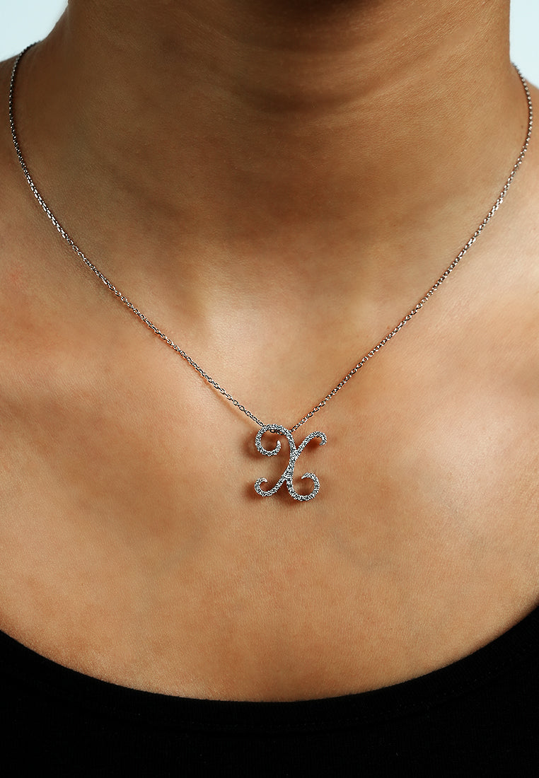 Pavé Initial Pendant – X