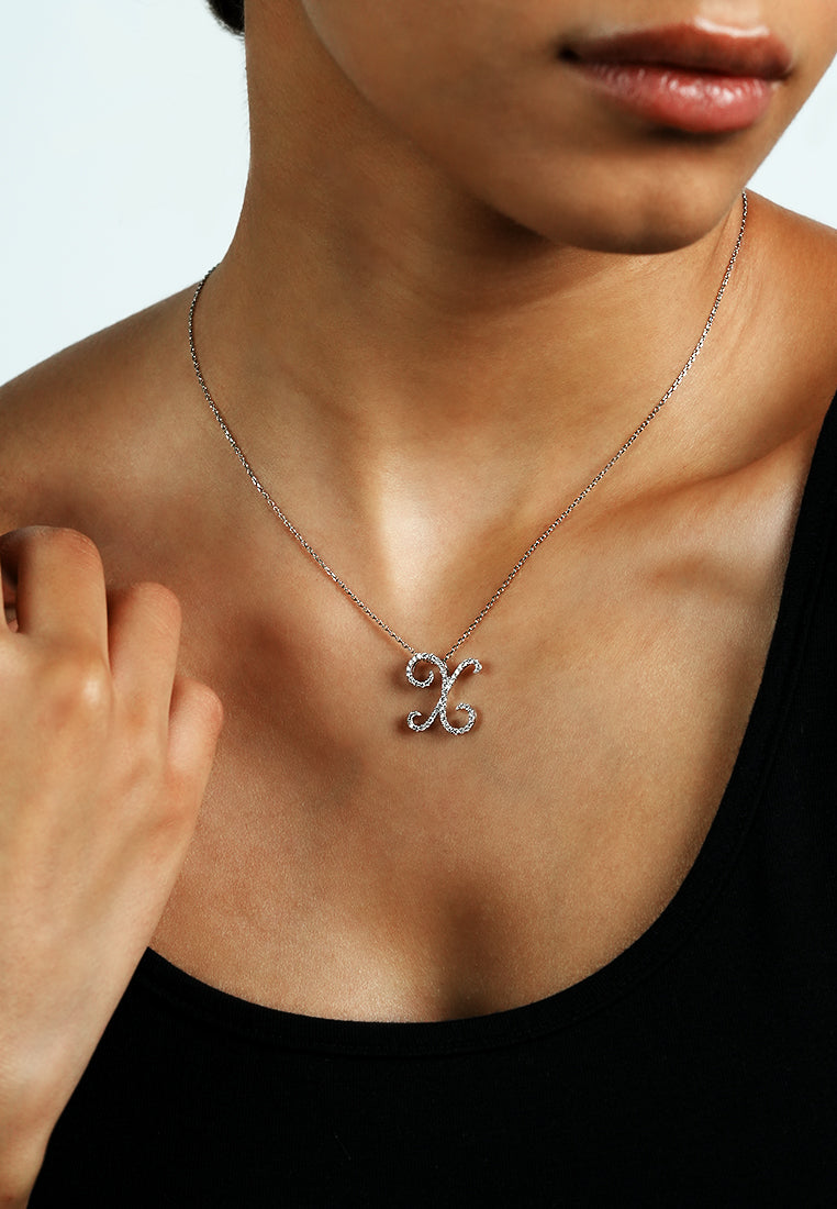 Pavé Initial Pendant – X
