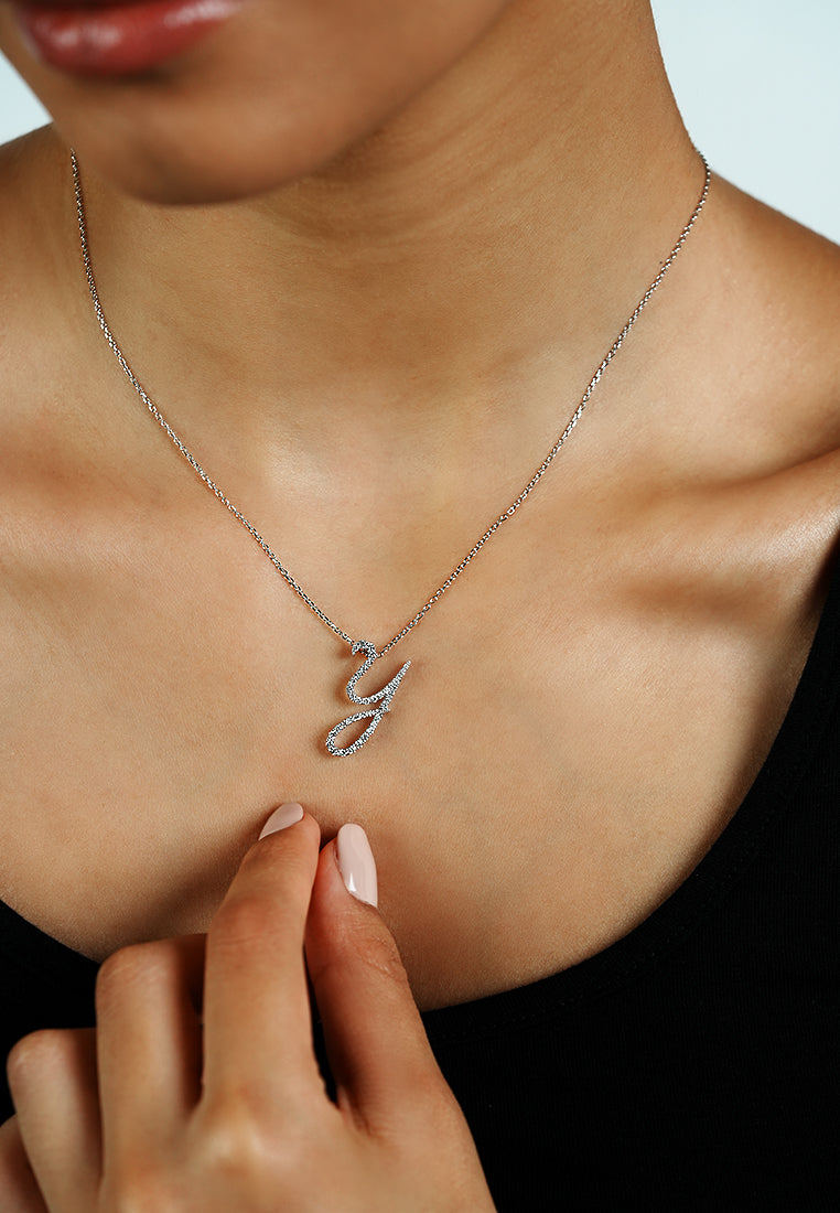 Pavé Initial Pendant – Y