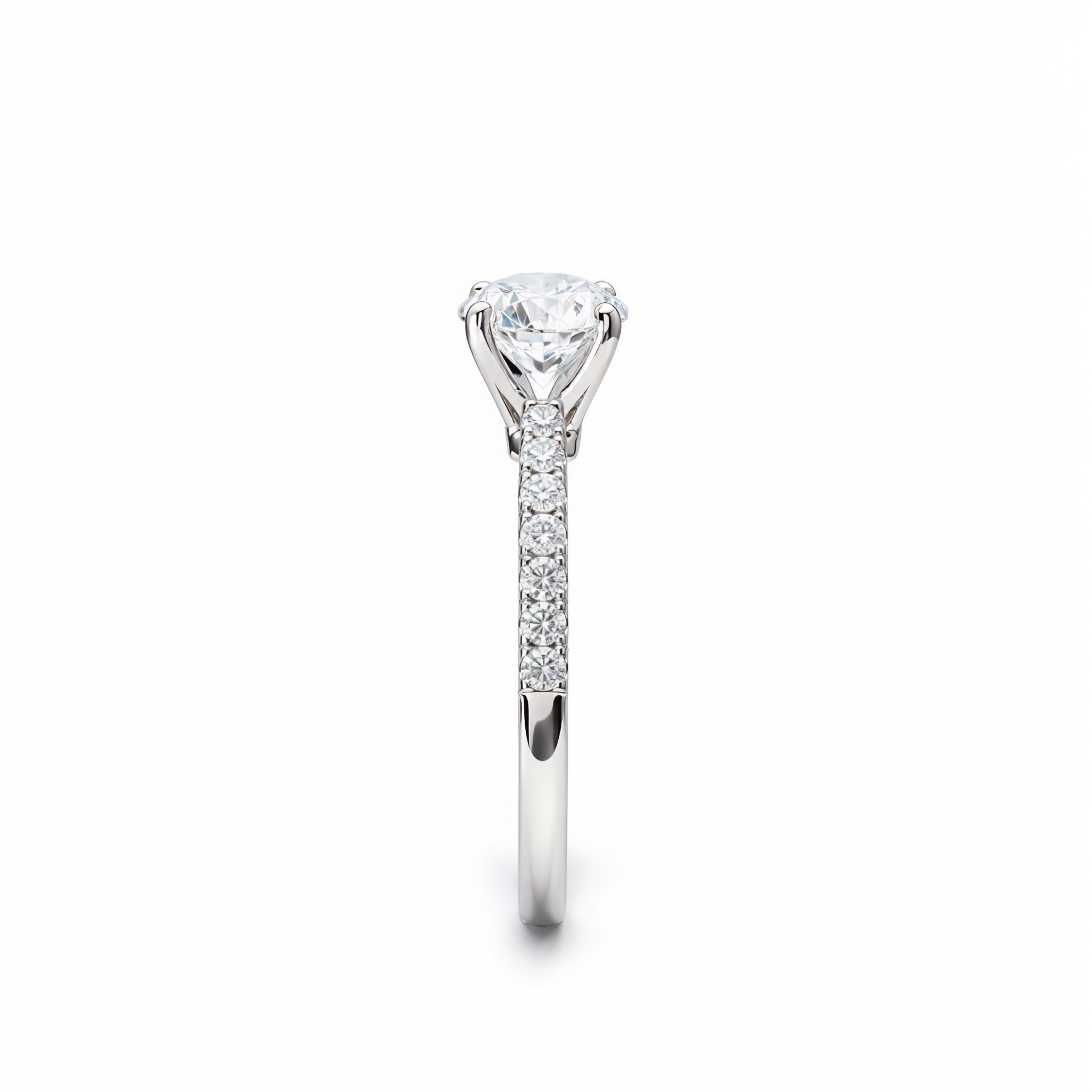 ROUND DIAMOND WITH PAVE RING ( 1.03 CT)