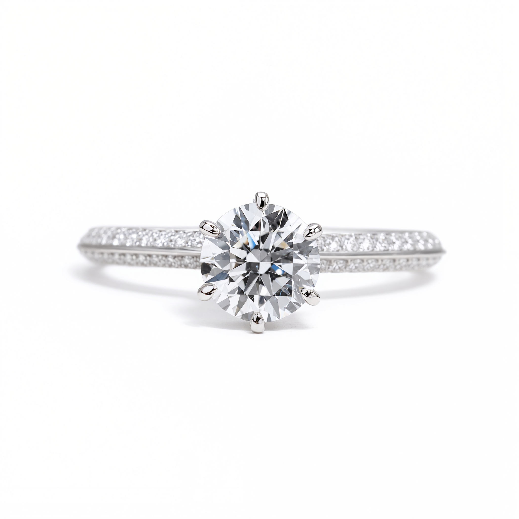 ROUND DIAMOND WITH PAVE RING ( 1.15 CT)