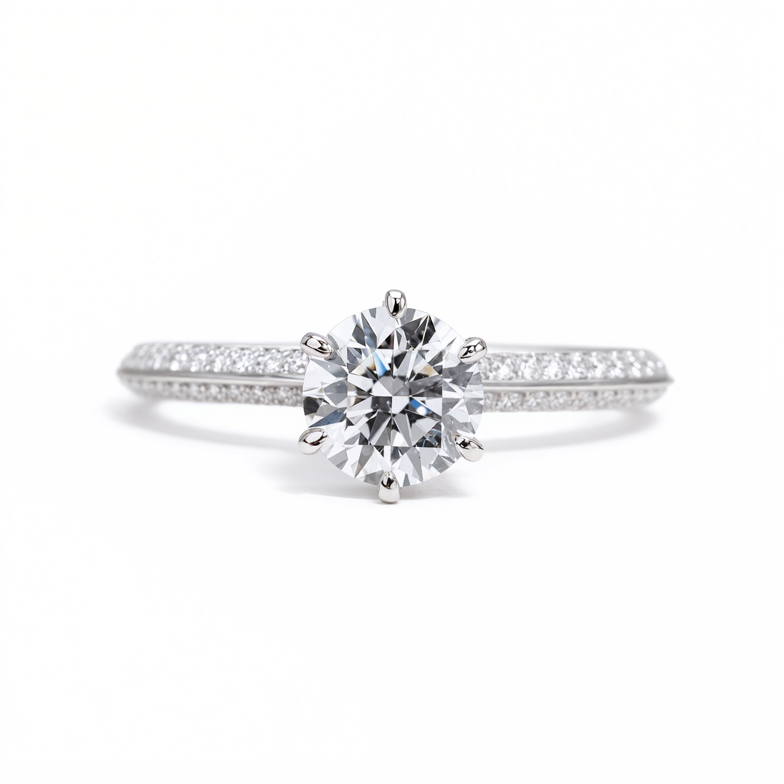 ROUND DIAMOND WITH PAVE RING ( 1.15 CT)