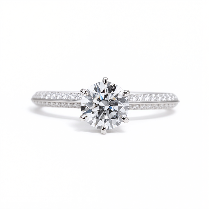 ROUND DIAMOND WITH PAVE RING ( 1.15 CT)