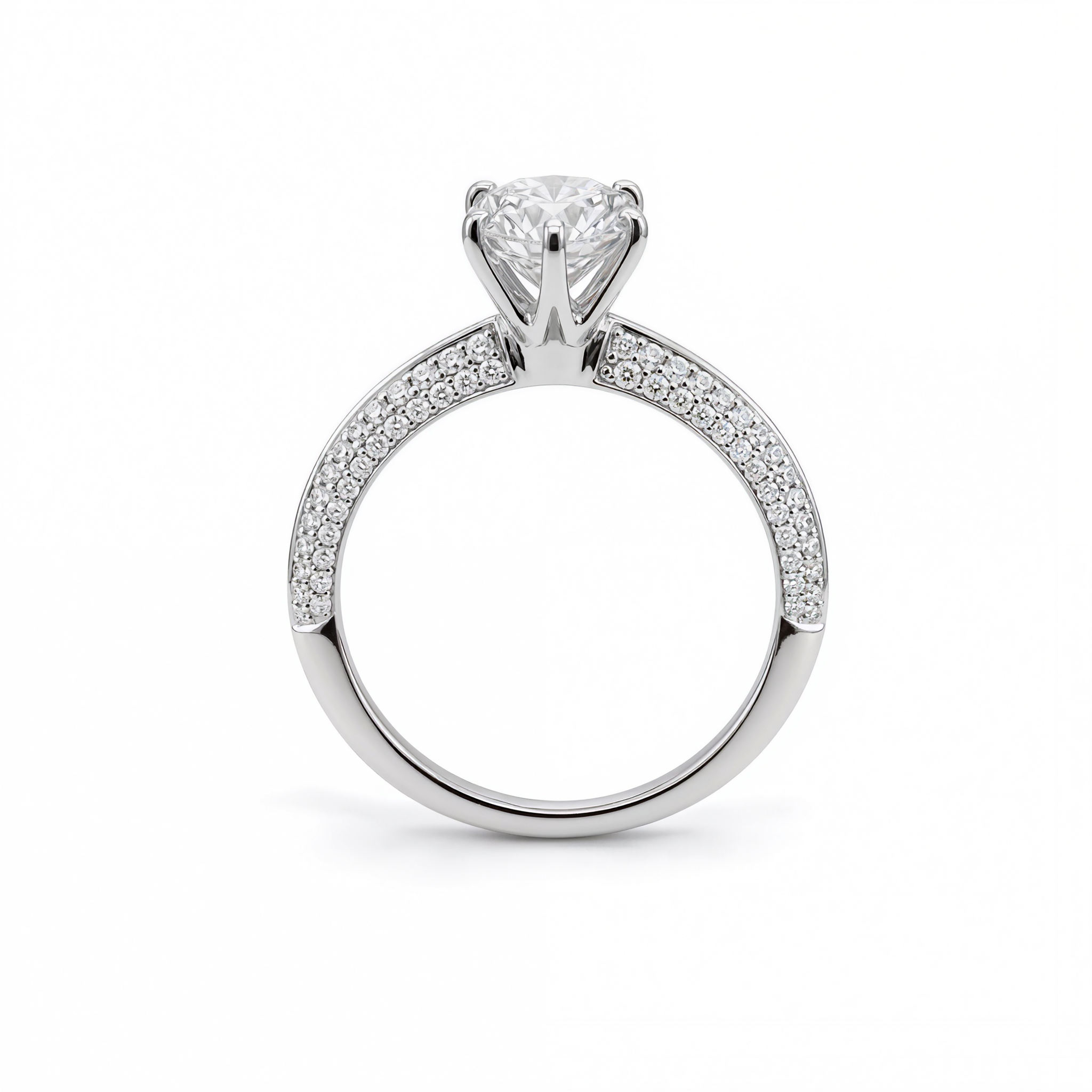 ROUND DIAMOND WITH PAVE RING ( 1.15 CT)