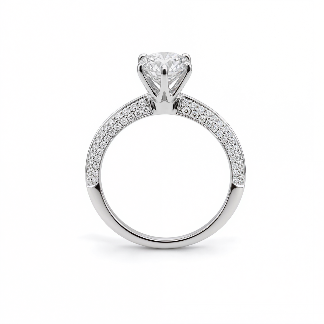 ROUND DIAMOND WITH PAVE RING ( 1.15 CT)