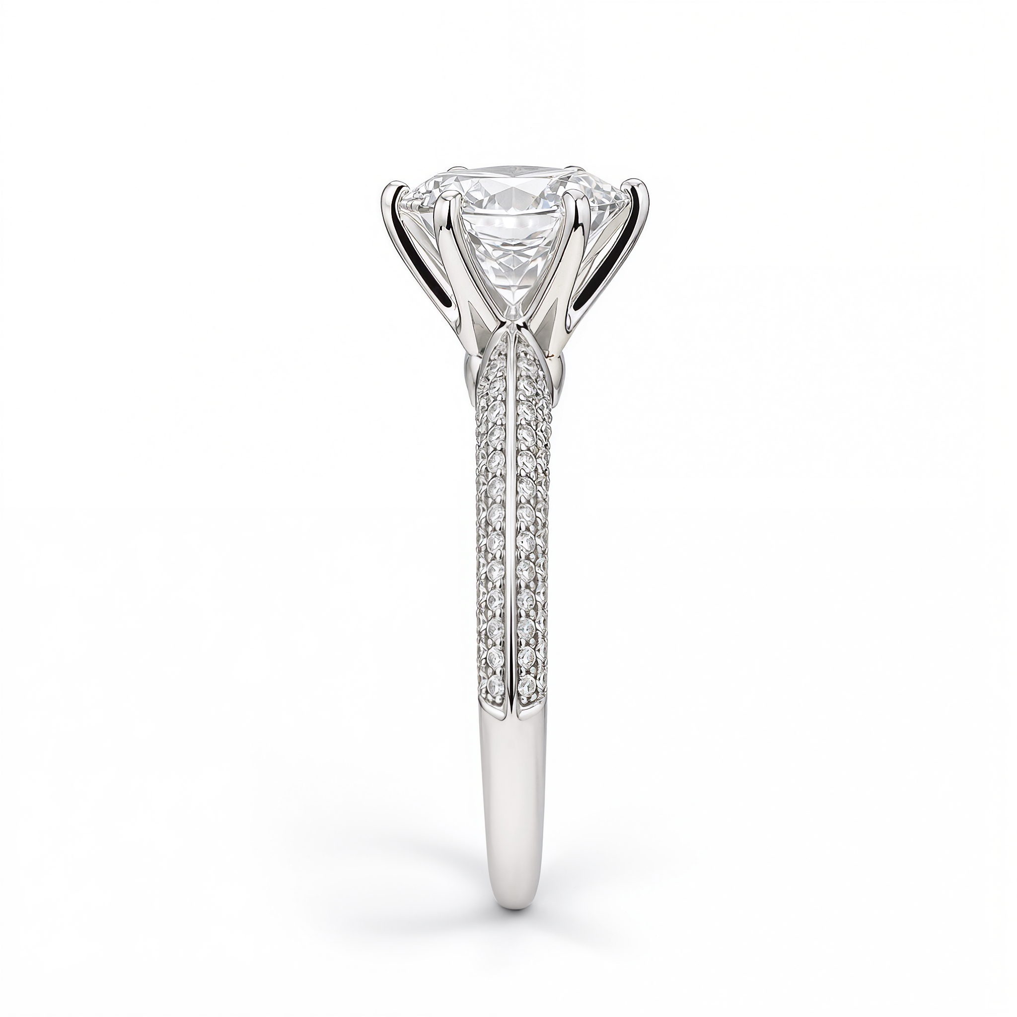 ROUND DIAMOND WITH PAVE RING ( 1.15 CT)