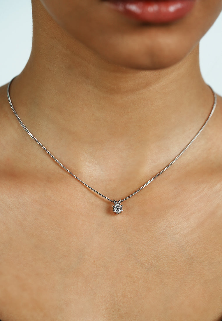 Lab Grown Diamond Solitaire Pendant Necklace