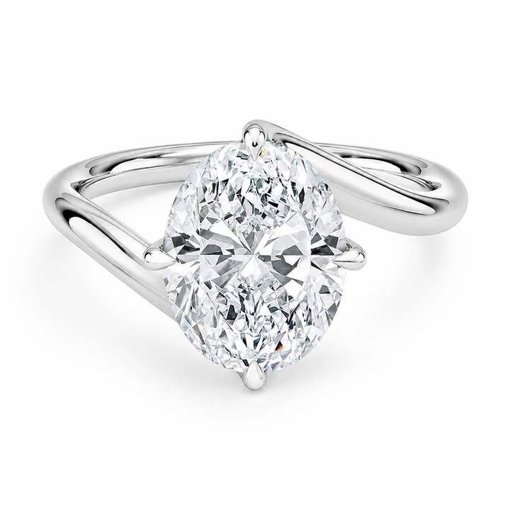 OVAL DIAMOND TWIST SOLITAIRE RING