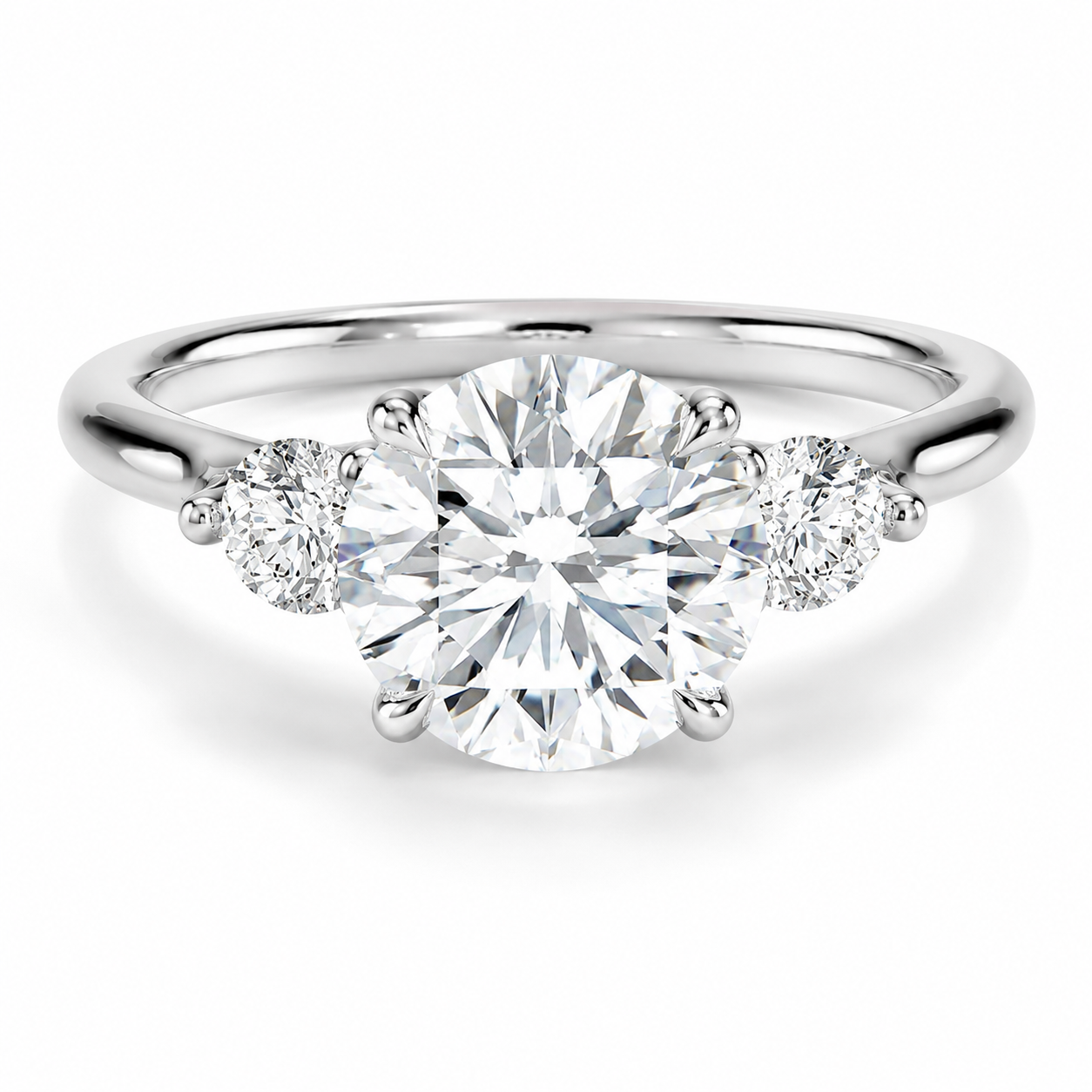 ROUND DIAMOND TRILOGY RING